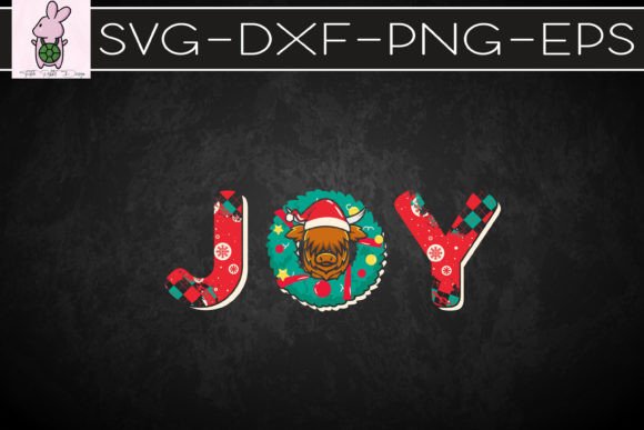 JOY Highland Cow Christmas Western