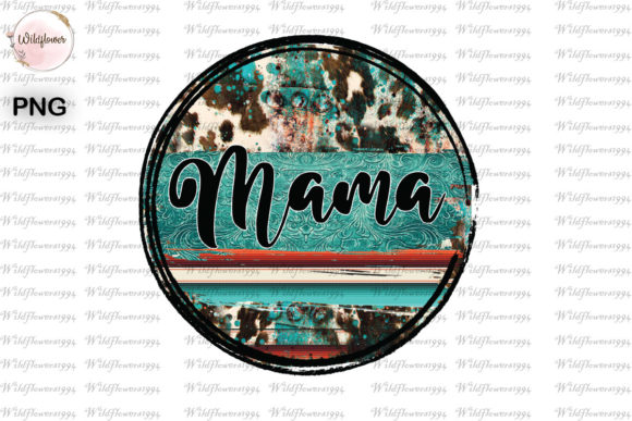 Mama Cowhide Western Turquose Circle PNG Review