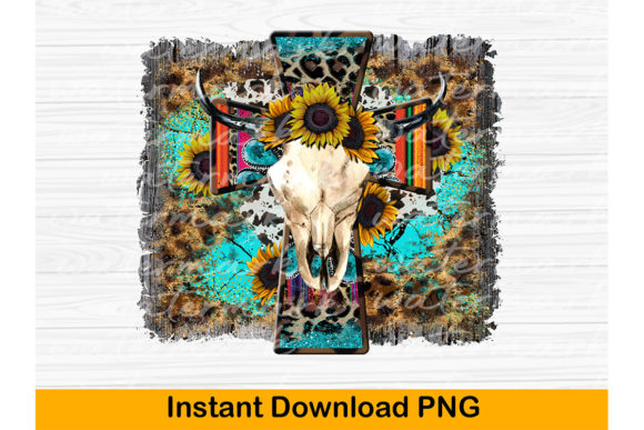 Western Cross PNG File, Cross Skull PNG