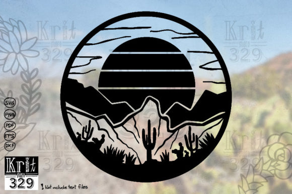 Western Desert Landscape Circle Frame Review